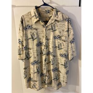 Summa Hawaiian shirt 100% silk men’s large‎ rn 84310